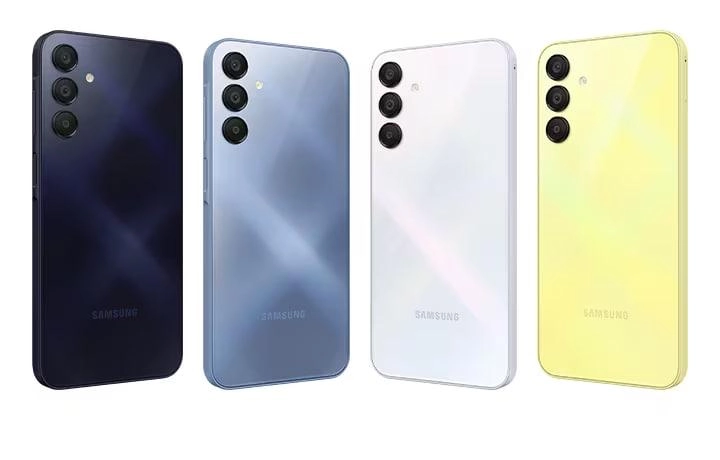 Samsung Galaxy A15 với thiết kế trẻ trung, pin 5000mAh mạnh mẽ.